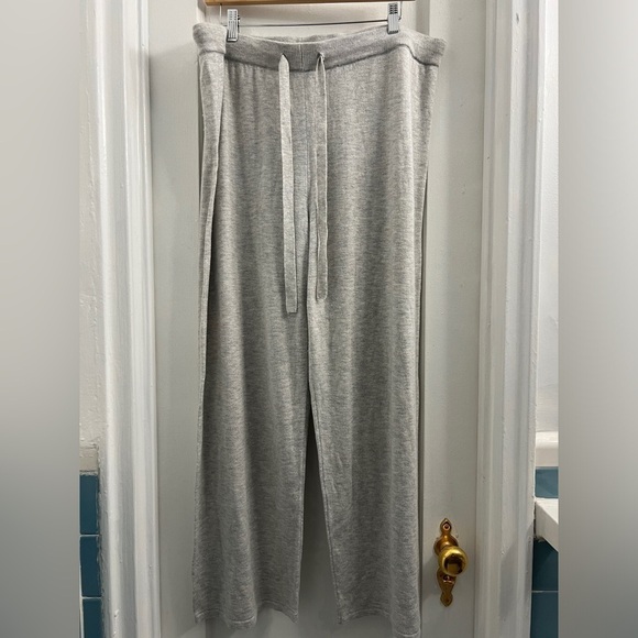 Member's Mark Rib Waistband Cashmere Blend Wide Leg Pant, Grey Heather XL - Picture 3 of 5